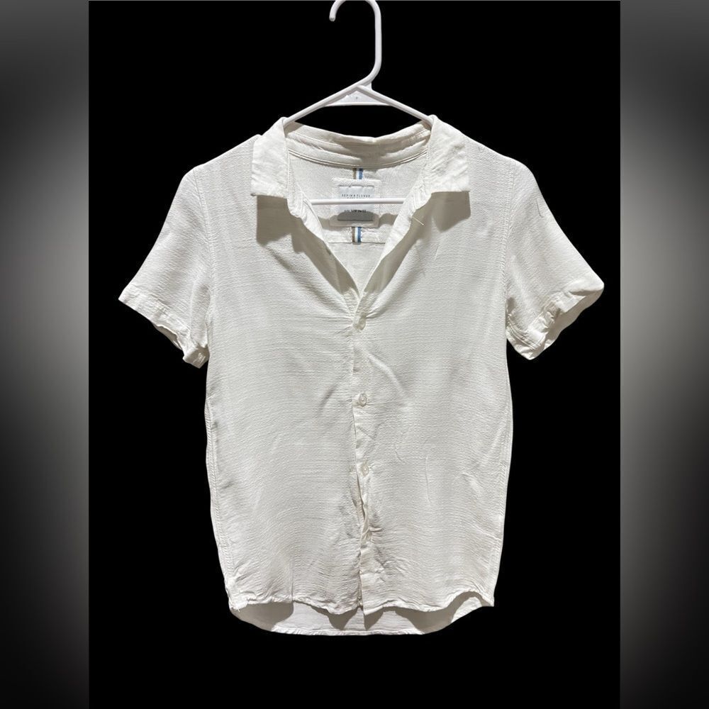 Denim & Flower Button Down Top for Boys